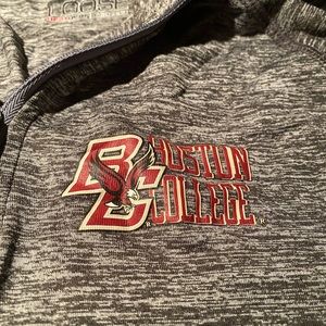 Gray under Armour Boston College quarter zip